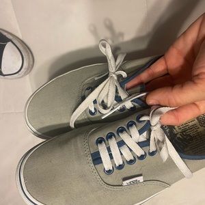 Vans! Gray and navy vans . 12.00 size 8!